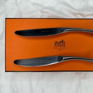 HERMÈS ATTELAGE STEEL DINNER KNIFES